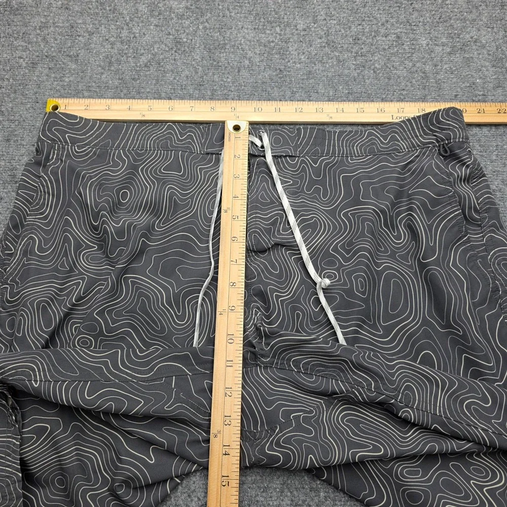 Duluth Trading Alaskan Hardgear Men 40 Shorts Topo Map Print Swim Trunks Stretch